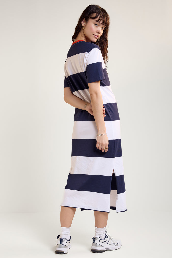 Mid-Length Striped Dress - 2186