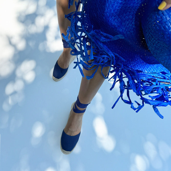 Monaco 8 - Navy Wedge Espadrilles