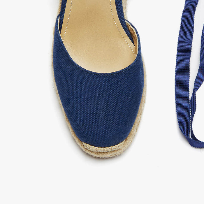 Monaco 8 - Navy Wedge Espadrilles