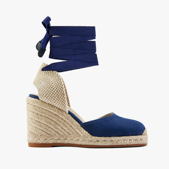 Monaco 8 - Navy Wedge Espadrilles