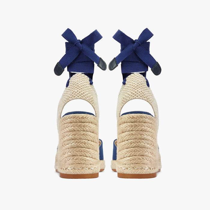 Monaco 8 - Navy Wedge Espadrilles