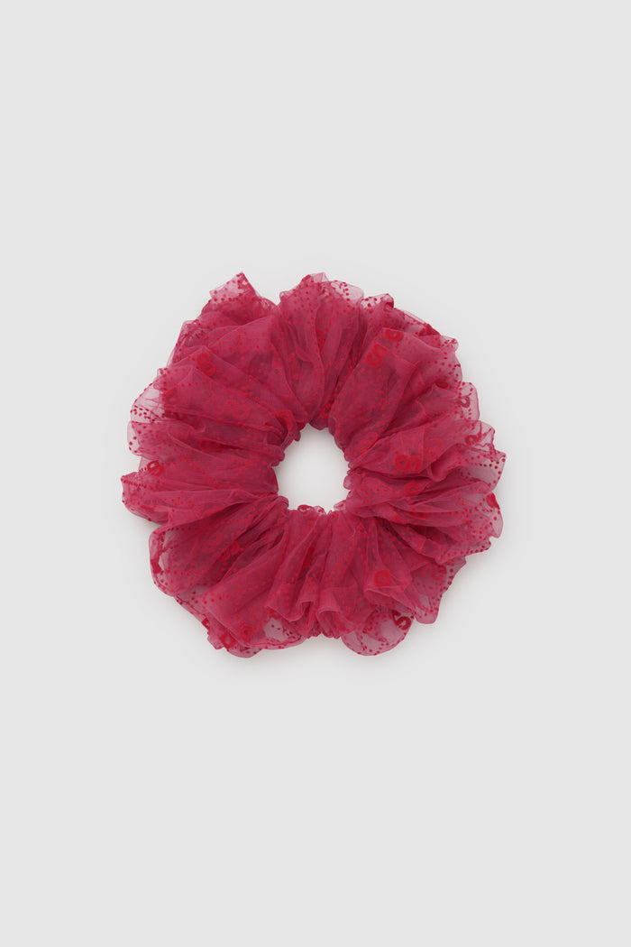 monogram mesh scrunchie in angelfish by buttonscarves