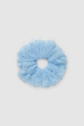 monogram mesh scrunchie in ocean by buttonscarves
