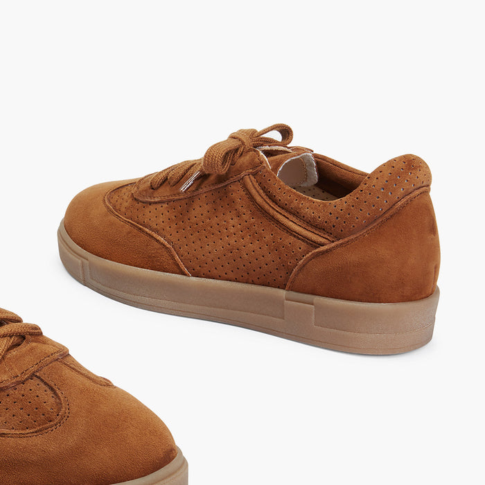 Morena - Brown Leather Sneakers