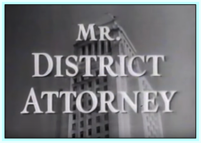MR D.A.  - (1951) - 4 RARE EPISODES - DVD