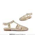 Mykonos Gold - Woven Leather Sandals
