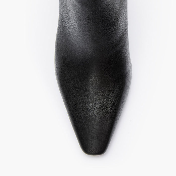Na-Netta Black - Leather Ankle Boots
