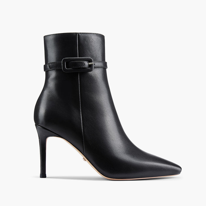 Na-Netta Black - Leather Ankle Boots