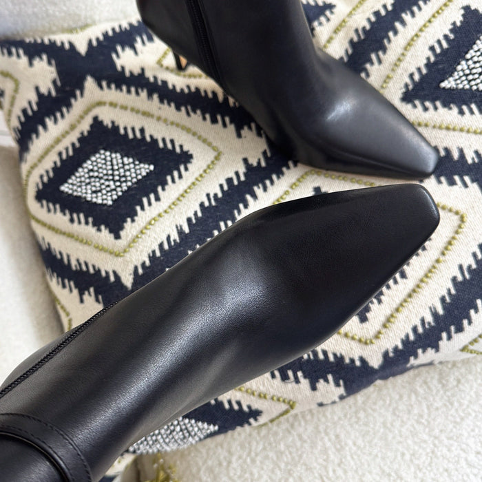 Na-Netta Black - Leather Ankle Boots