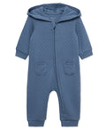 Navy Quilt Hooded Coverall (3M-12M) - Little Me