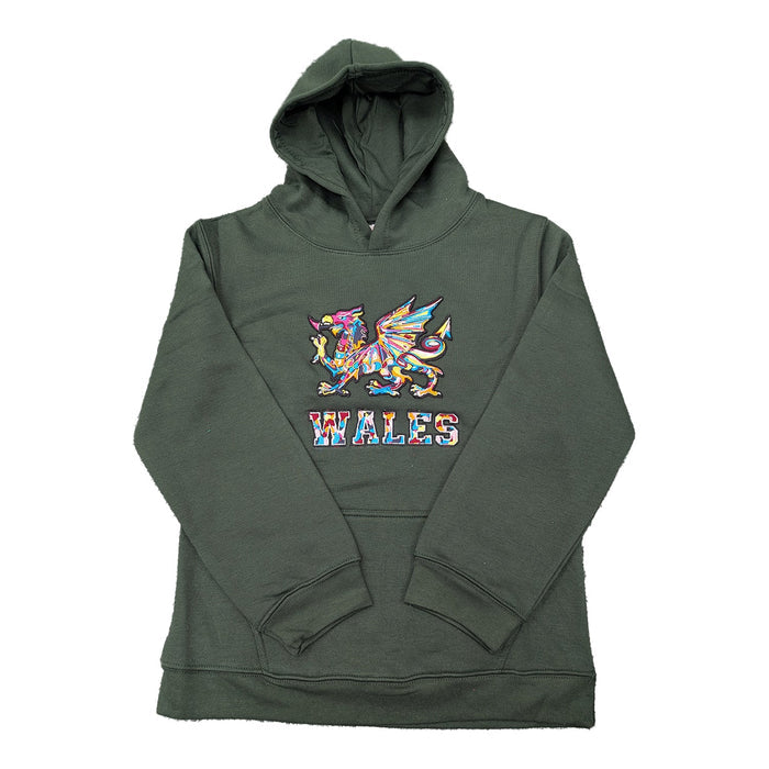 New Multi-Coloured Dragon Wales Hoodie