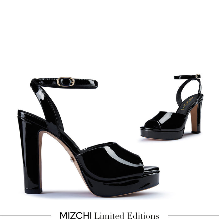 NOMES 11 - black patent platform