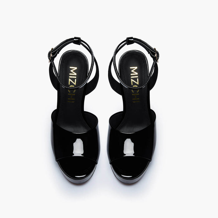 NOMES 11 - black patent platform