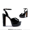 NOMES 13 - black patent platform