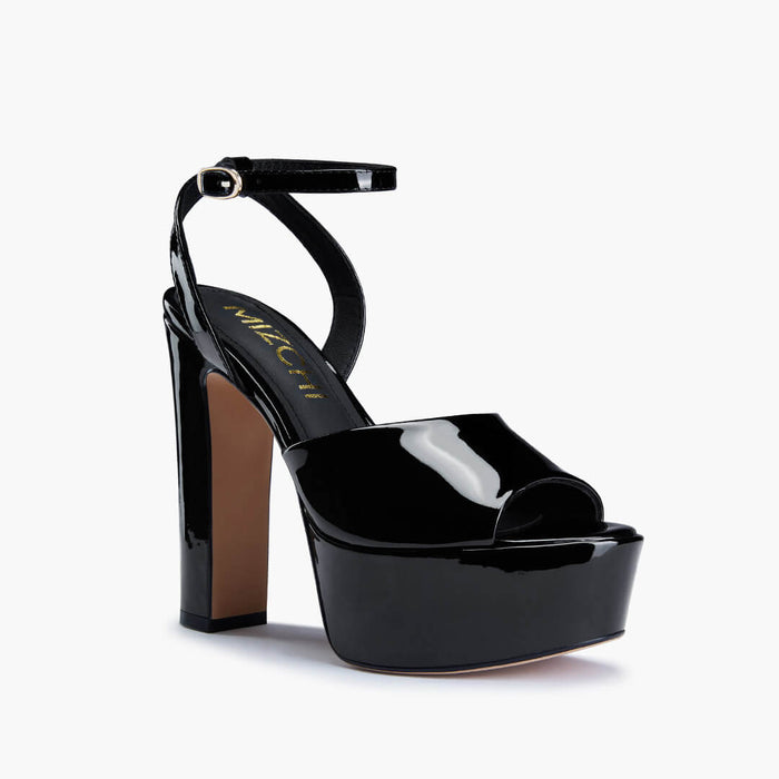 NOMES 13 - black patent platform