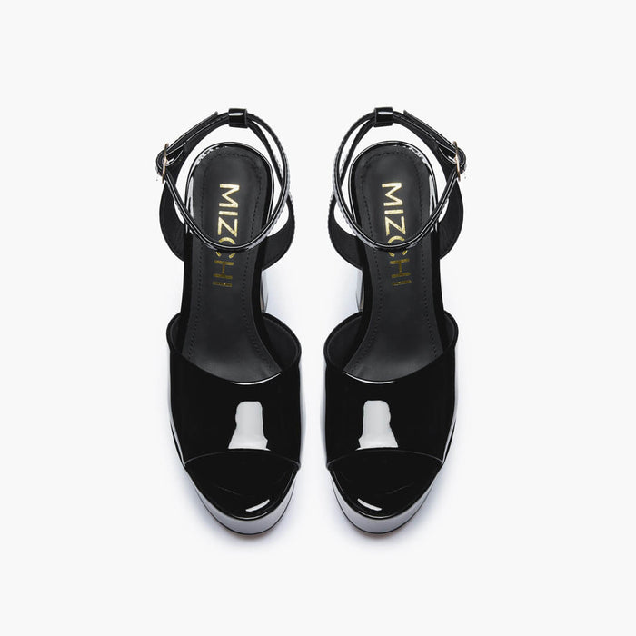 NOMES 13 - black patent platform