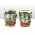 North Wales Metal and Glass Shot Glass 0024