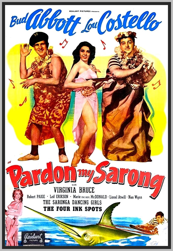 PARDON MY SARONG - COLORIZED - 1942 - BUD ABBOTT - RARE DVD