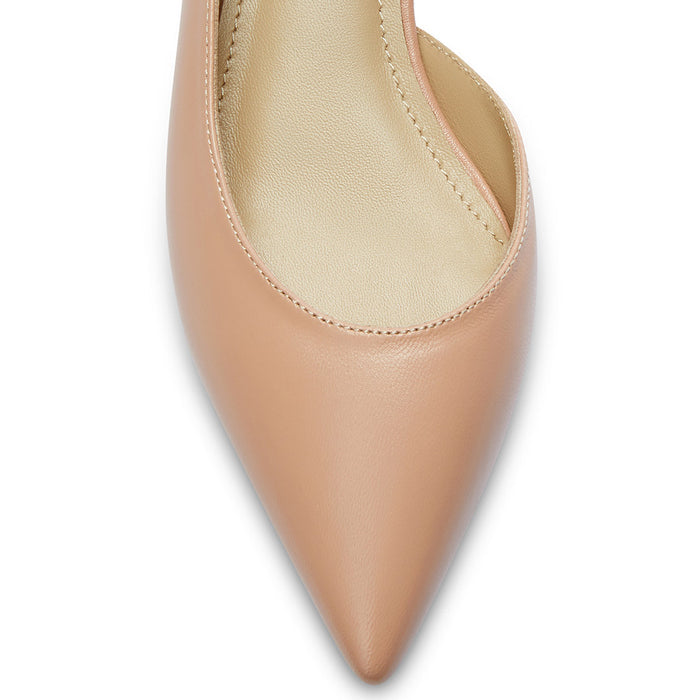 PEEKMI PINK - Leather Ankle Strap Pumps