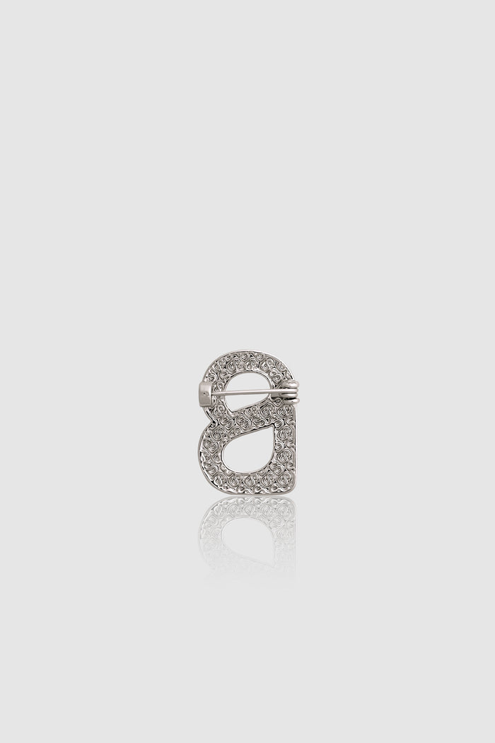 Petite Signature Everyday Brooch - Silver