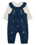 Pintuck Woven Overall Set (12M-24M) - Little Me