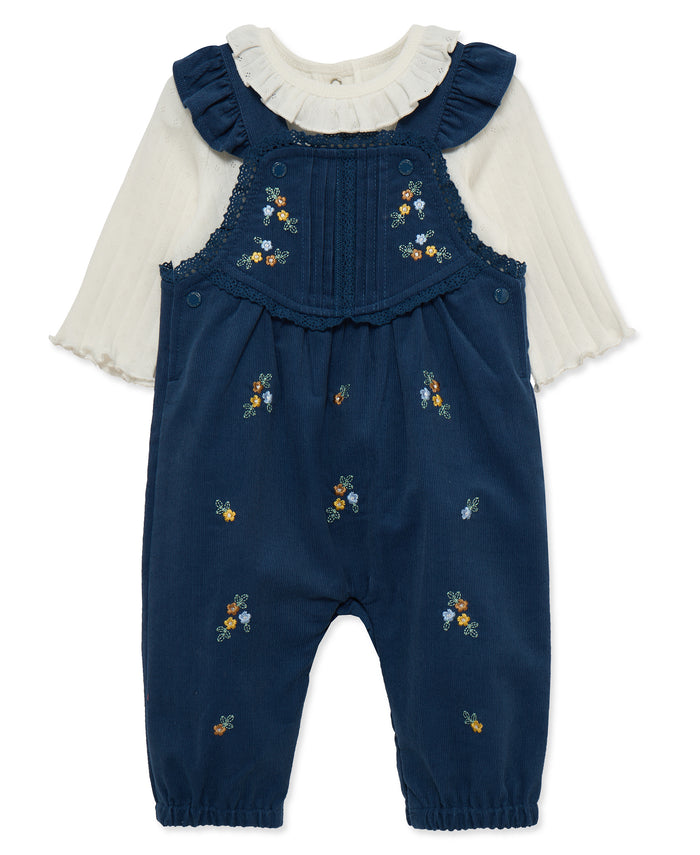 Pintuck Woven Overall Set (12M-24M) - Little Me