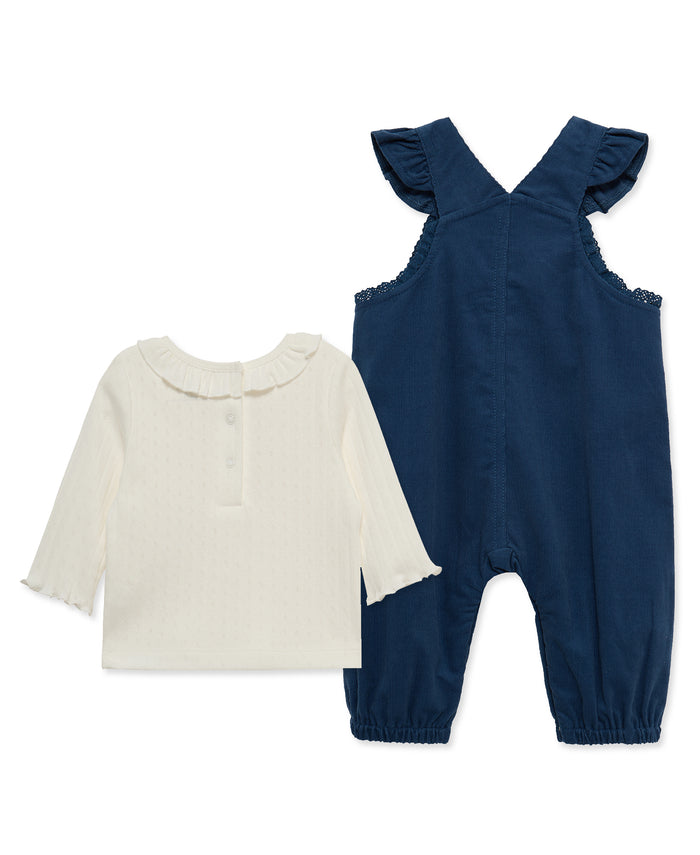Pintuck Woven Overall Set (12M-24M) - Little Me