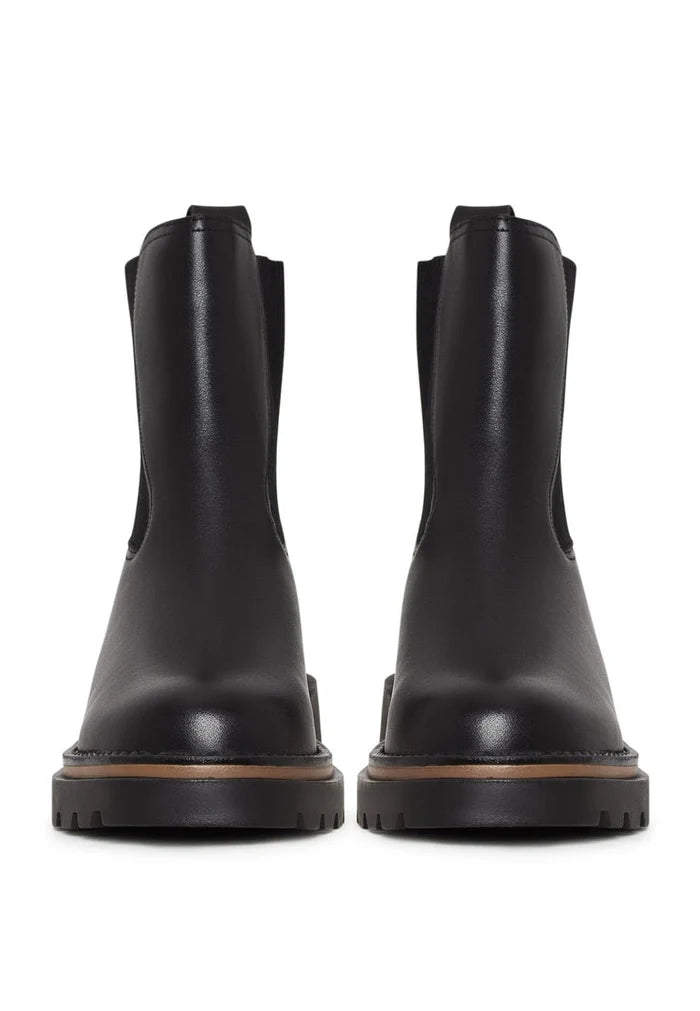 Platform Classic Ankle Boots - Black