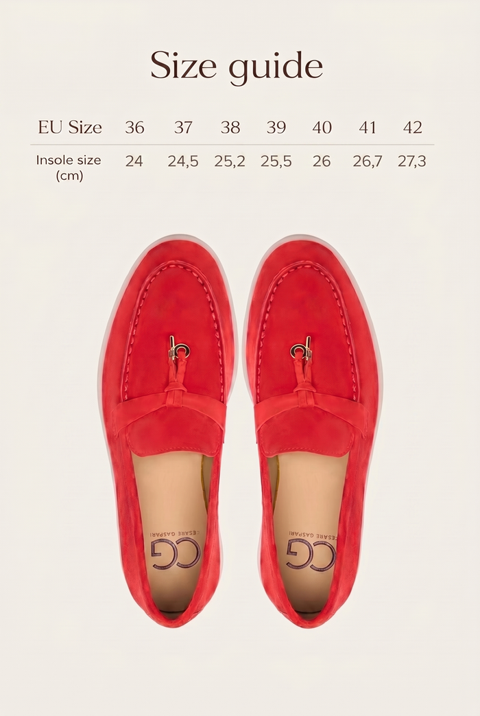 Platform Moccasins Aurelia - Red
