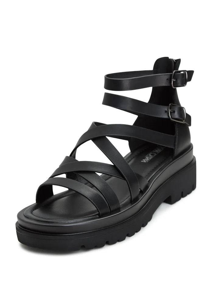 Stylish Platform Sandals Tatiana Black with strappy design and chunky sole, perfect for a fashion-forward look. Buy Platform Sandals Tatiana Black for a trendy addition to your wardrobe.