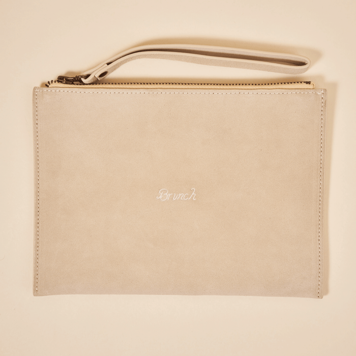 Pouch - Beige - Suede - Brunch - LE01BE01OOS - Accessories