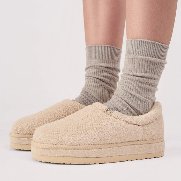 Brunch Puff XXL slipper in Beige terry, product view 2