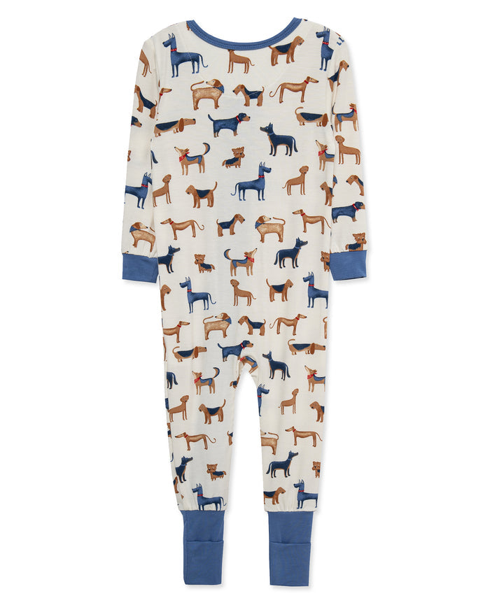 Puppy Non-Slip Convertible Footie Pajama (12M-24M) - Little Me