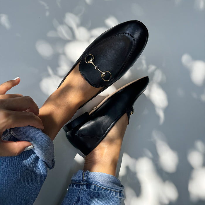 ROCHELLE BLACK - leather loafers