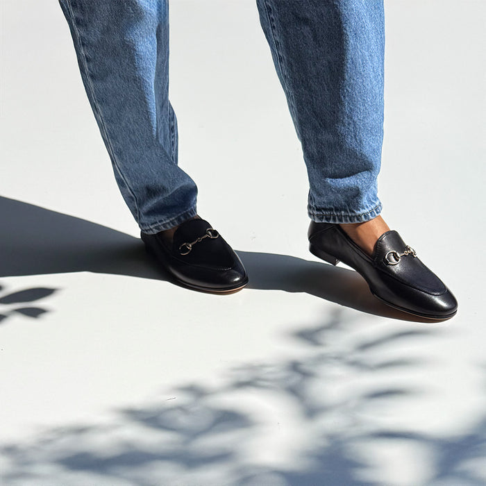 ROCHELLE BLACK - leather loafers