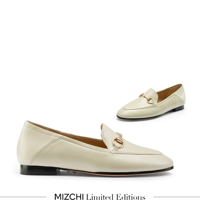 ROCHELLE IVORY - leather loafers