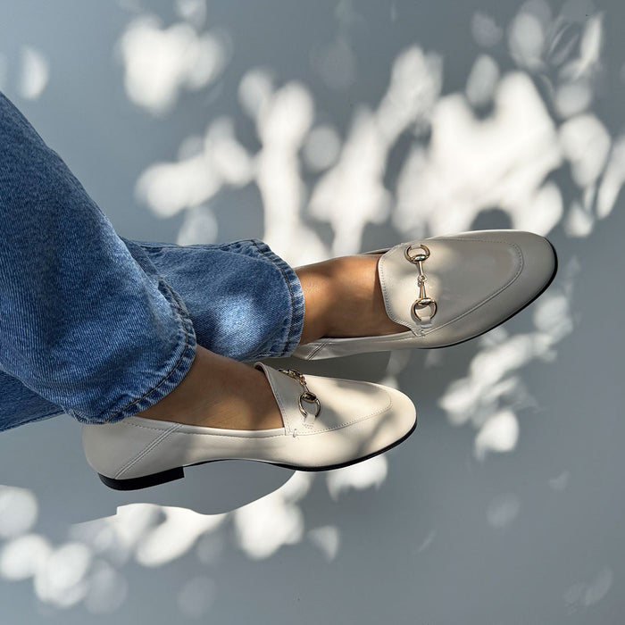 ROCHELLE IVORY - leather loafers