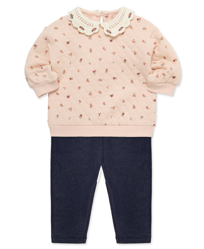 Rose 2-Piece Sweatshirt Set (2T-4T) - Little Me