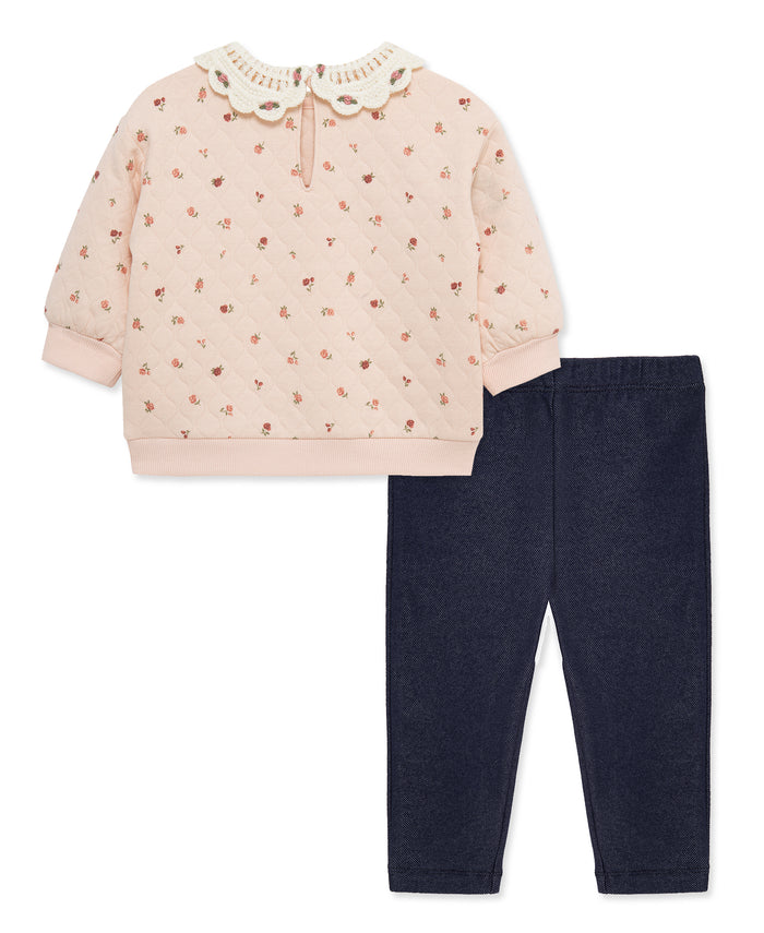 Rose 2-Piece Sweatshirt Set (2T-4T) - Little Me