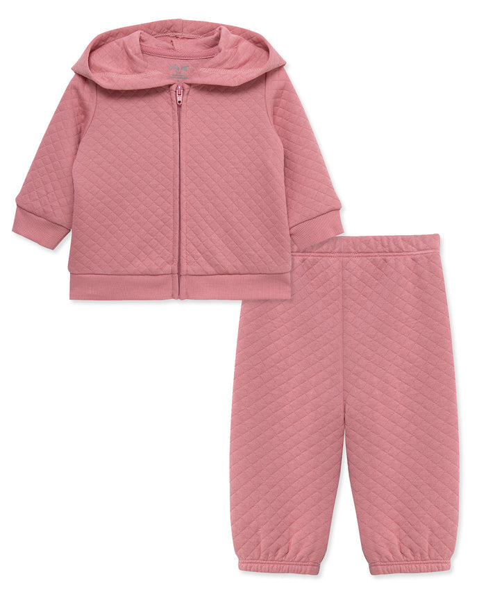 Rose Quilt Jacket Set (3M-12M) - Little Me