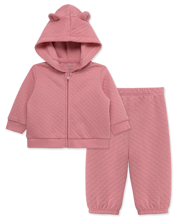 Rose Quilt Jacket Set (3M-12M) - Little Me