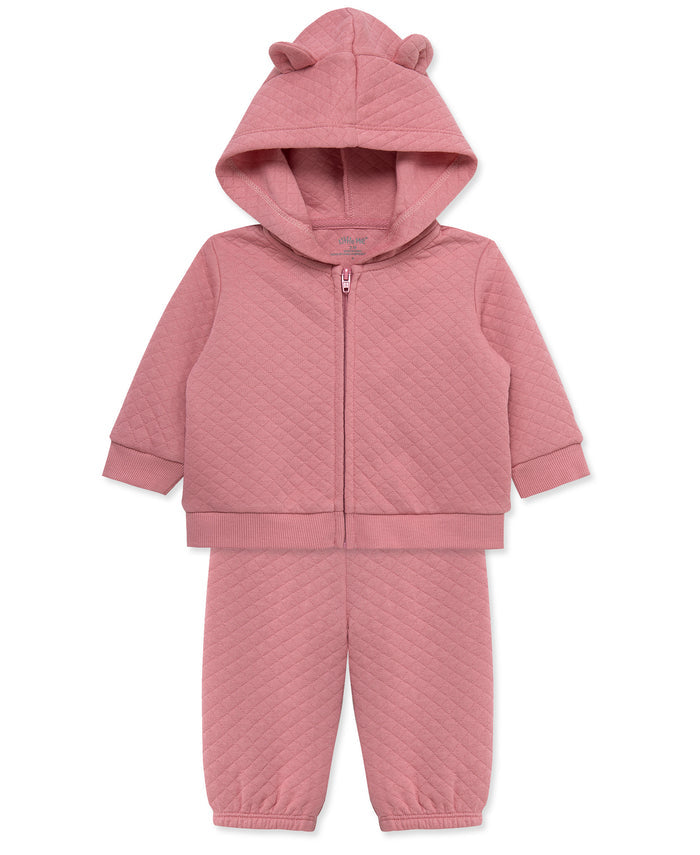 Rose Quilt Jacket Set (3M-12M) - Little Me