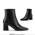 ROXANNE BLACK - leather ankle boots