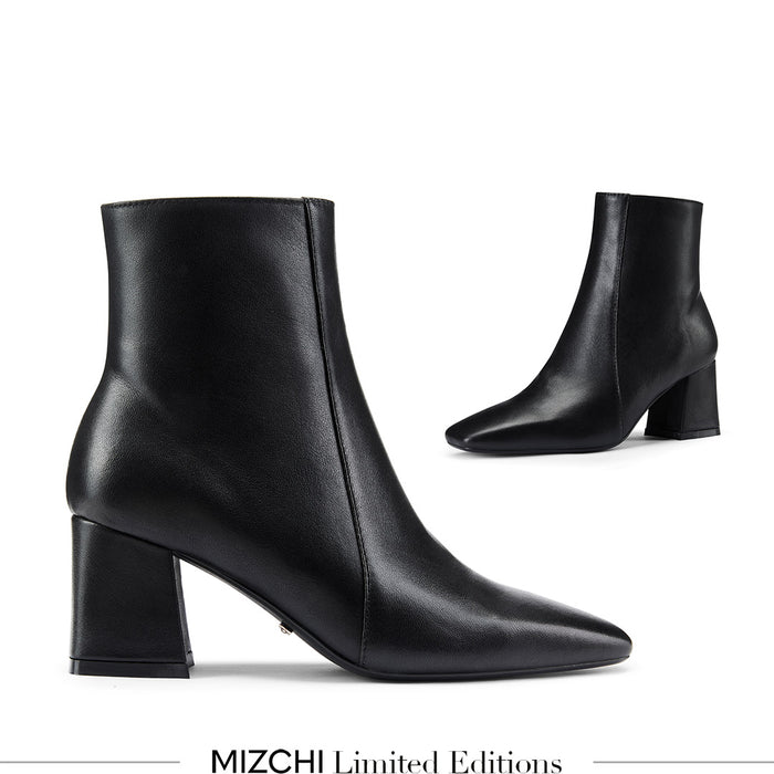 ROXANNE BLACK - leather ankle boots