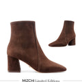 ROXANNE BROWN SUEDE - leather ankle boots