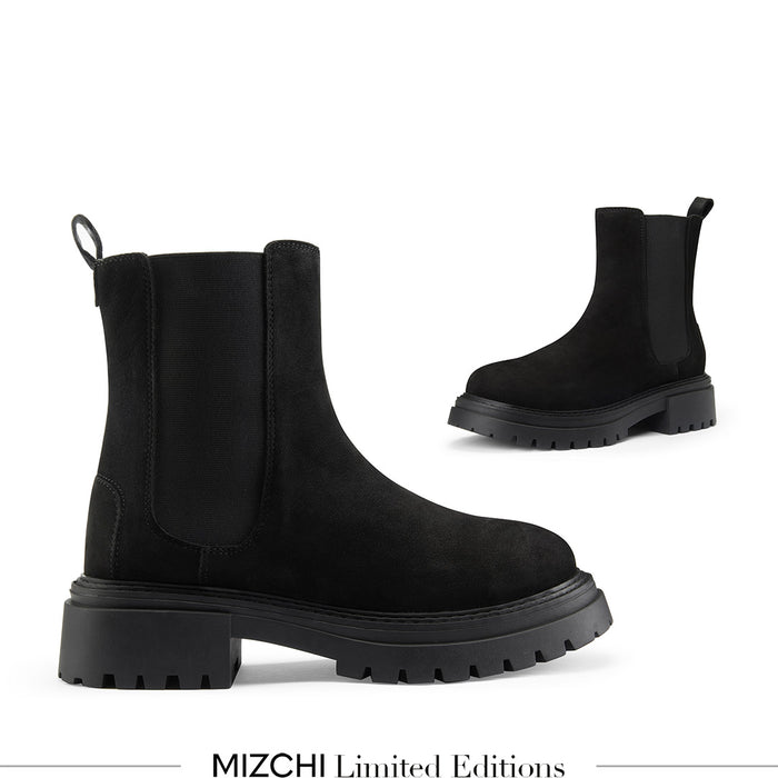 SAIGE NUBUCK - flatform chelsea boots