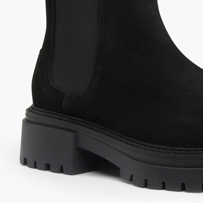 SAIGE NUBUCK - flatform chelsea boots