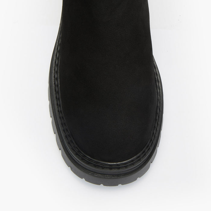 SAIGE NUBUCK - flatform chelsea boots