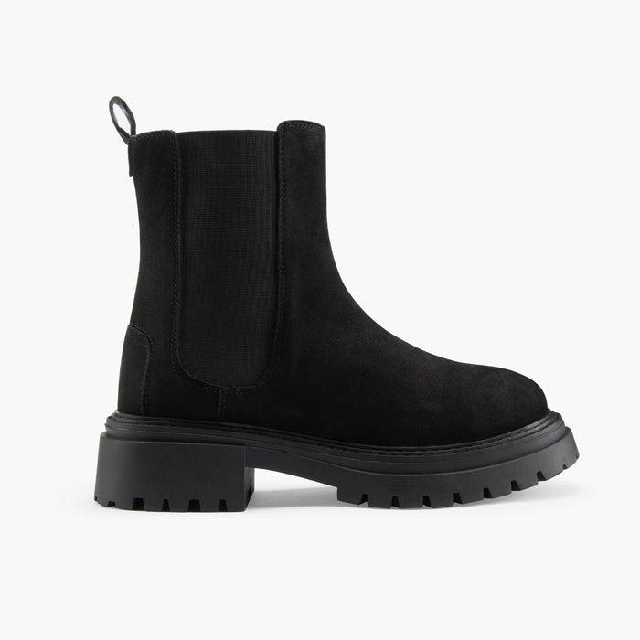 SAIGE NUBUCK - flatform chelsea boots