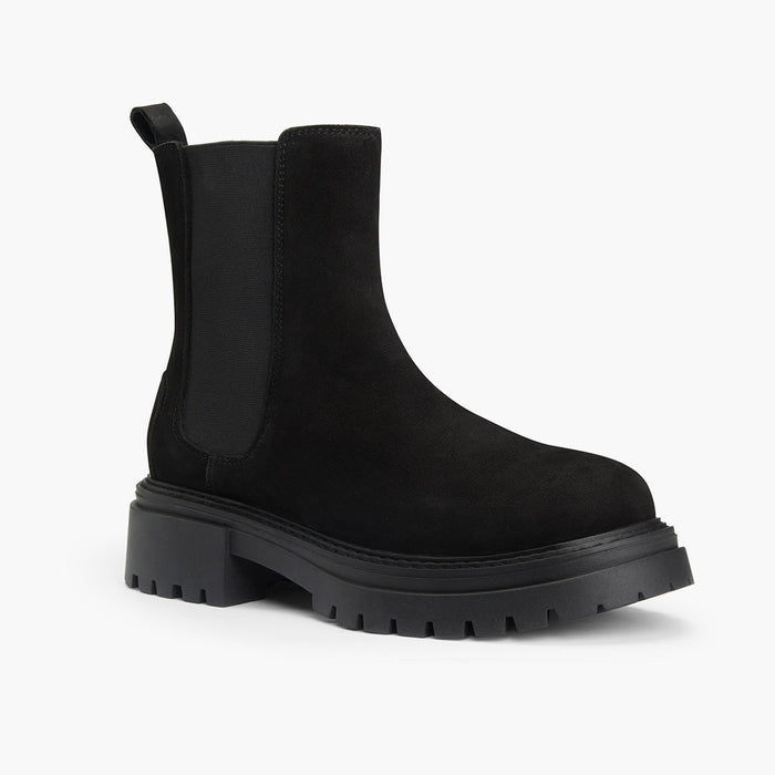 SAIGE NUBUCK - flatform chelsea boots